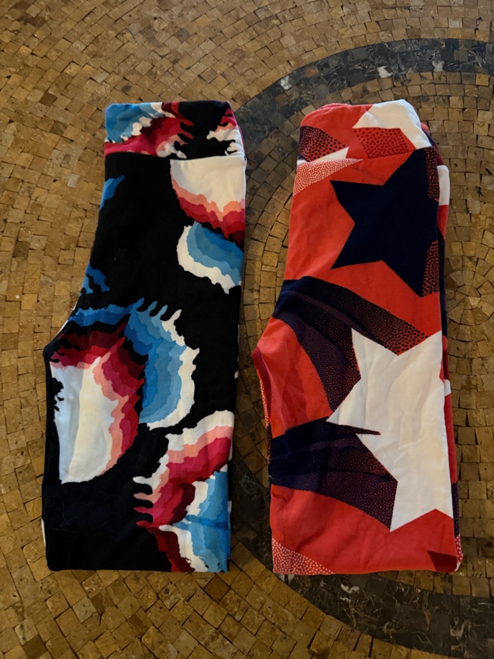 2 pair of “4th of July” LuLaRoe leggings.  Kids L/XL.